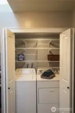 The laundry area is conveniently located on the main floor.