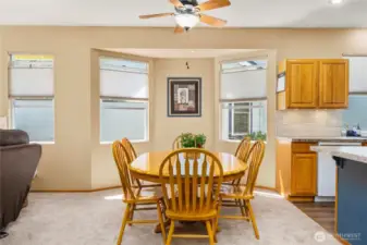 Dining room next to the kitchen and living room