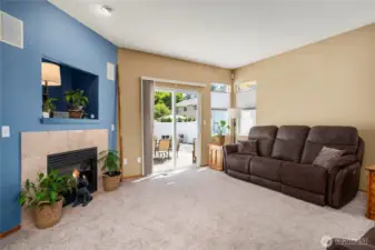 Opens to back yard