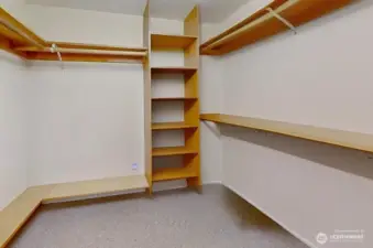 Primary walk-in closet.