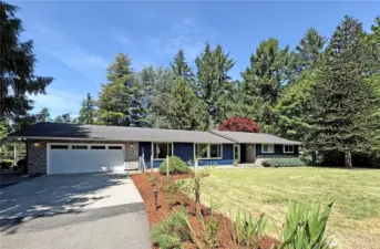 2-car garage has shop space