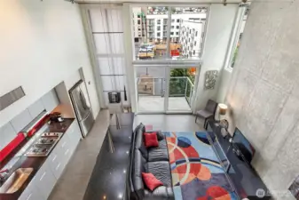View from Loft storage area