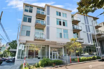 Residential entrance to the condos is located at 501 Roy St.