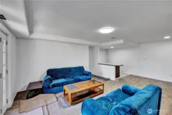 Lower level living area.