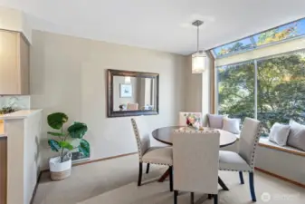 Located off the kitchen makes for ease of entertaining.