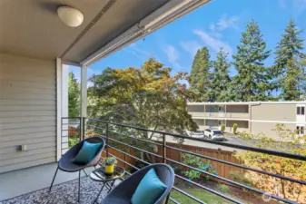 Relax on the west facing balcony.