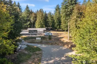 View from lower lot