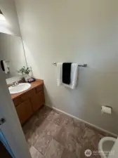Convenient half bath on main next to entry