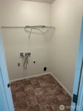 Convenient upstairs laundry room