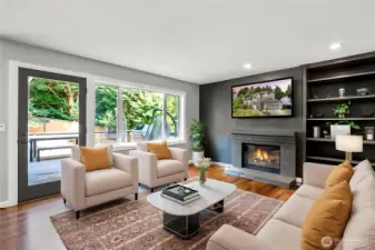 Family Room with Virtual Staging