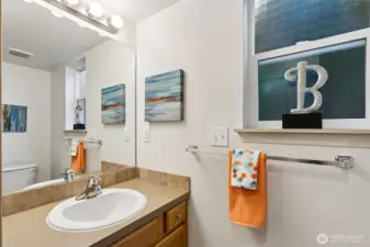 Powder bath on the main floor.