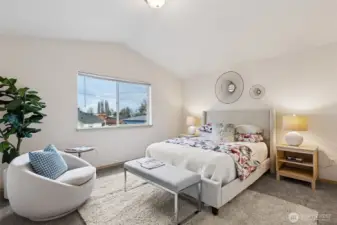 Peaceful primary bedroom.