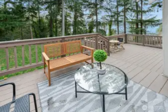 Outdoor Living & Deck Space with lake views