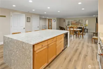 Plenty of cabinet storage space.