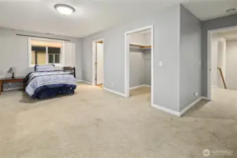 Bedroom #4 with walk-in closet.