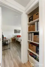 Storage in hallway between the three bedrooms