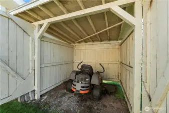 Shelter for lawnmower or whatever you want to store.