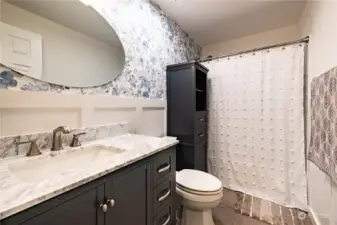 Beautifully updated guest bathroom