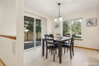 DINING ROOM: with plenty of natural light flows easily from both the living room and the kitchen.