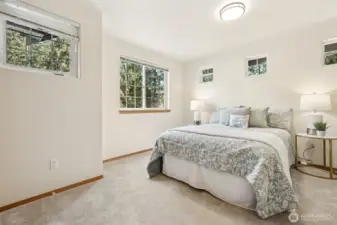 - with lots of windows to allow the Evergreens & natural light in!