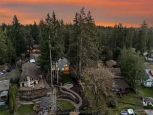 Placing the house closer to the street, and off the water front, provides for so much room to relax, entertain and play in the outdoor spaces!