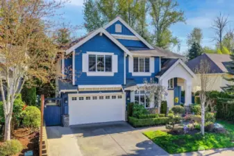 Beautifully detailed and largest home at The Pointe at aproximately 3,237 sq.ft. with a oversized 3 car tandem garage. This Model Home backs to private protected greenbelt area.