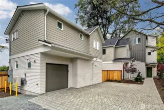 Back of home, garage