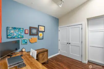 Washer and Dryer behind the double doors.