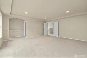Upstairs bonus room perfect for a media or gaming space.