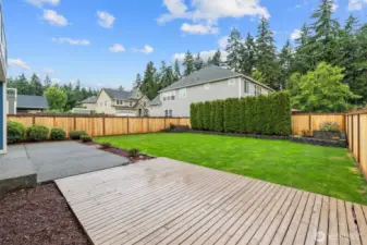 Backyard deck for summertime BBQ’s.