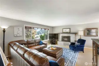 Upstairs living area w/ gas fireplace