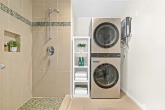 Bathroom with laundry