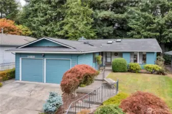 This home is nestled on the trail system...