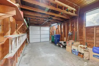 One car garage, in addition to carport.