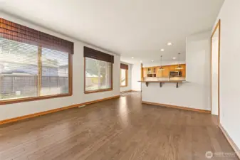 Family Room with view of Kitchen