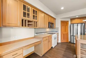 Kitchen with desk area