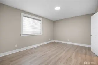 One of two upstairs bedrooms