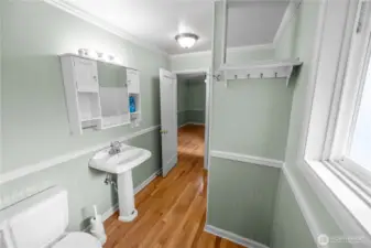 Jack and Jill bathroom easily accessible from great room