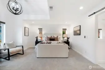 King-sized primary bedroom
