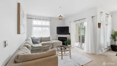 Enjoy peaceful mornings with balcony access just steps from your living room.