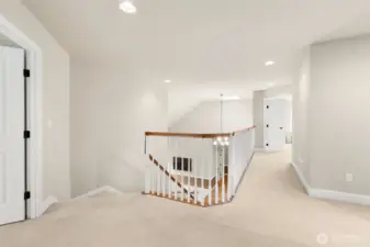 Spacious landing open to below