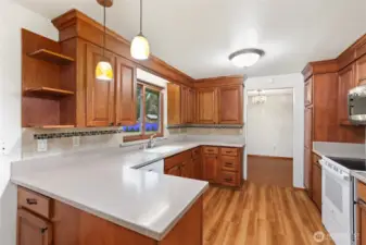 Kitchen with island