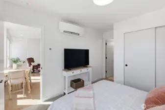 Another view of the Primary suite looking towards Great Room and closet.