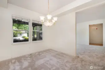 Dining Room (not staged) New Carpet