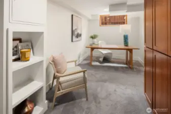 Work at home space with plenty of storage