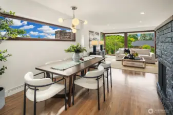 Dining area with views
