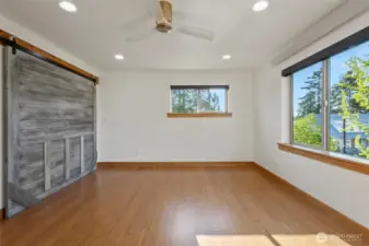 Upstairs bonus room with closet can be used as a 5th bedroom