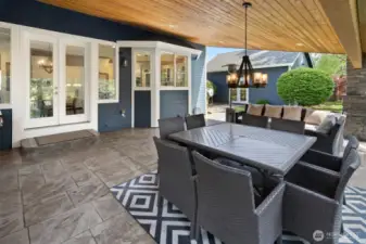The BEST outdoor space for PNW living! Enjoy year round entertaining in the space or private enjoyment.