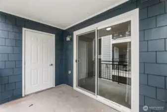 Your Balcony also features a roomy storage closet.
