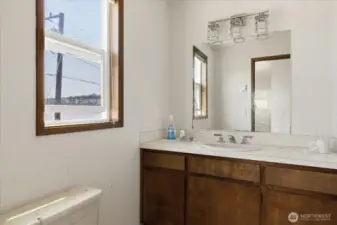 Upper half bath.
